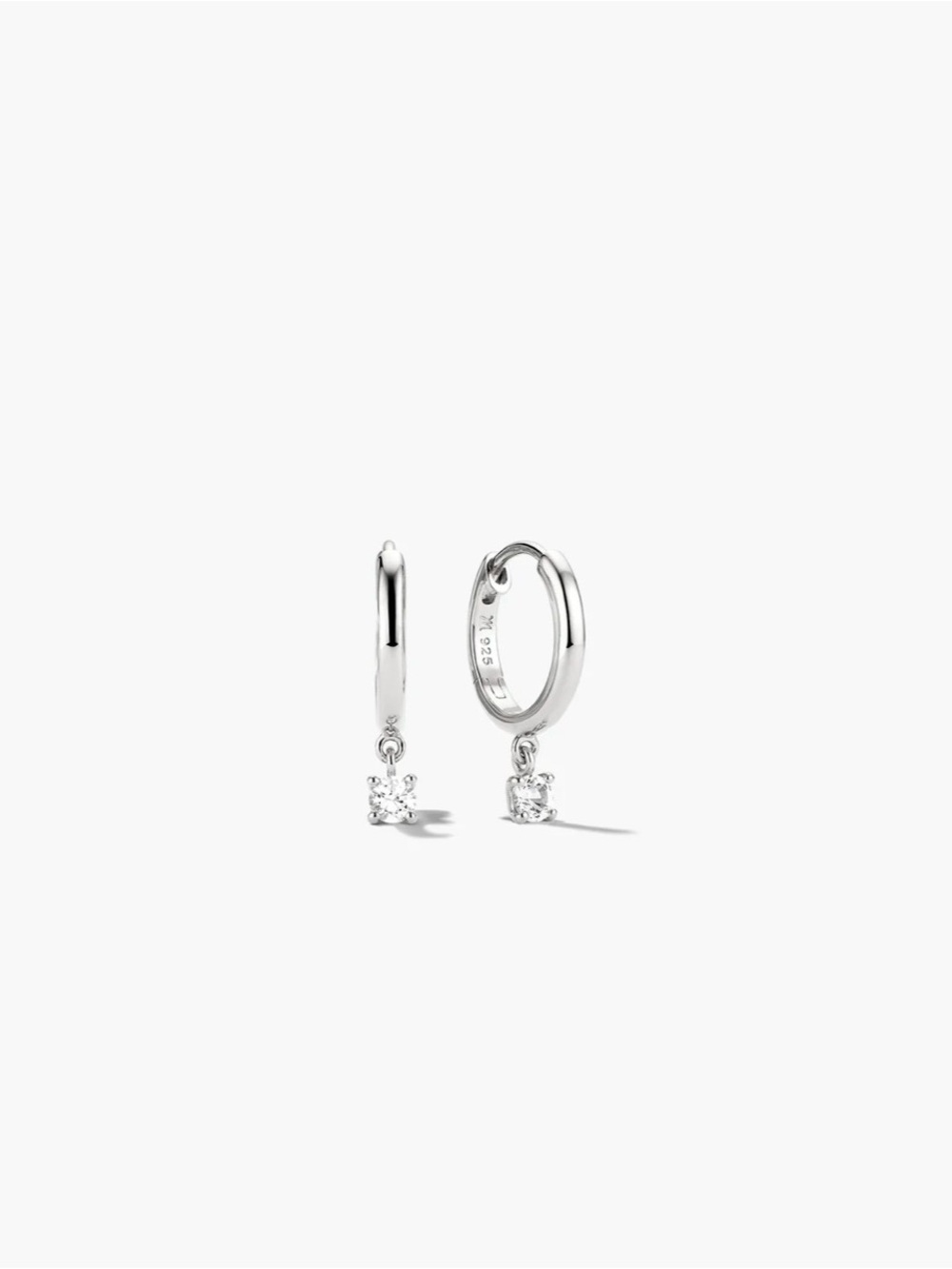 Mejuri Small hoop - Sterling silver with Sapphire